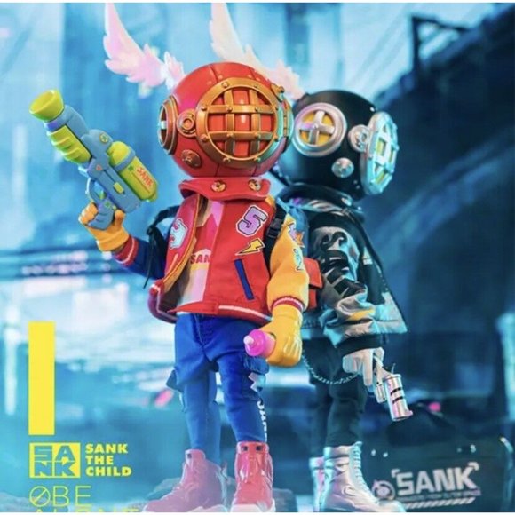 Limited Edition Sank Action Figures Future Boy & Retro Boy Bundle! Designer Toys - Picture 2 of 12